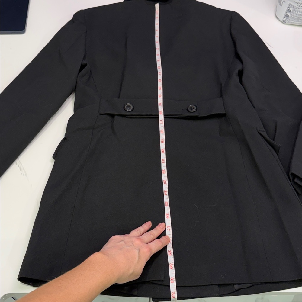 Zara Women's Black Double-Breasted Coat - Picture 10 of 11